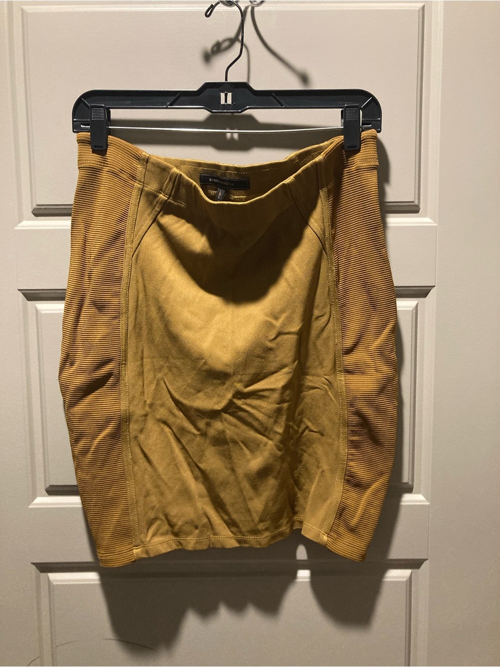 BCBG Maxazria Mustard Panel Pencil Skirt